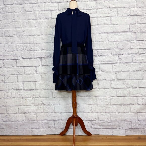 Olivia & Grace Black & Blue Plaid Skirt - Picture 6 of 9